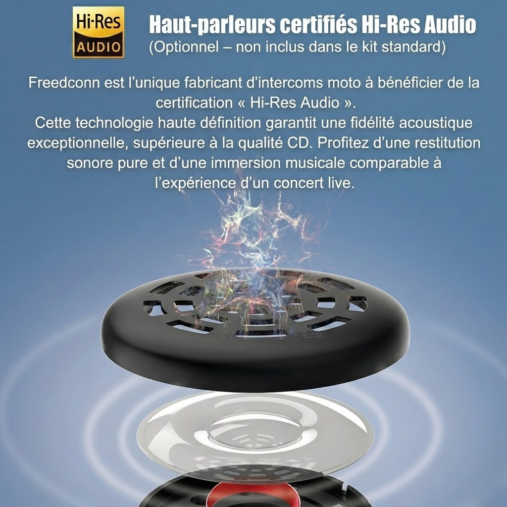 Intercom moto FreedConn FX - haut-parleur