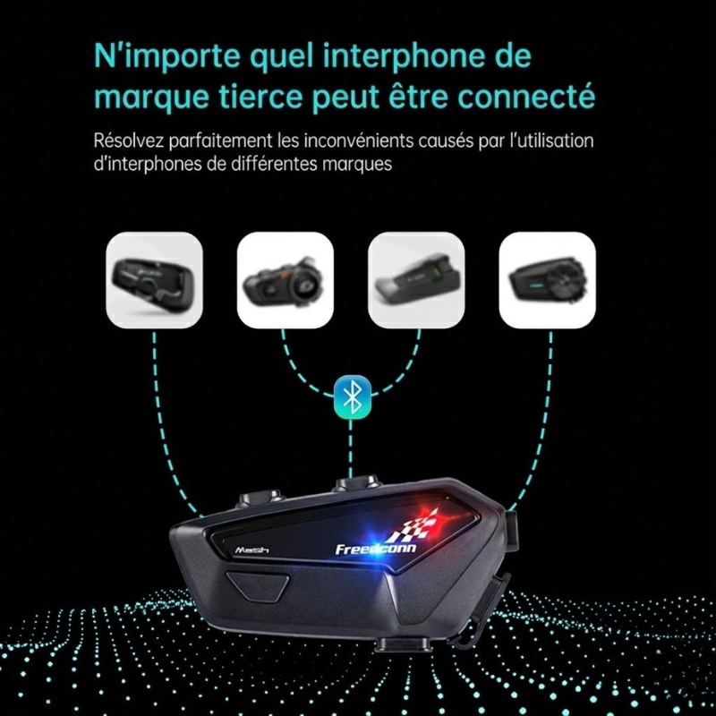 Intercom moto FreedConn FX PRO - haut-parleur HD
