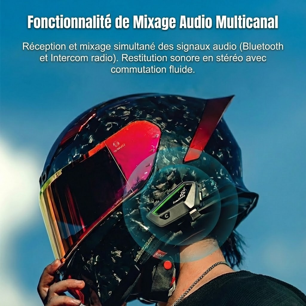 Intercom moto FreedConn FX - fixation