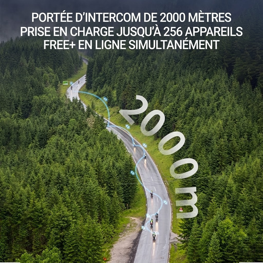 Intercom moto Mesh FreedConn FREE+ V2.0 - haut-parleur Hi-Res