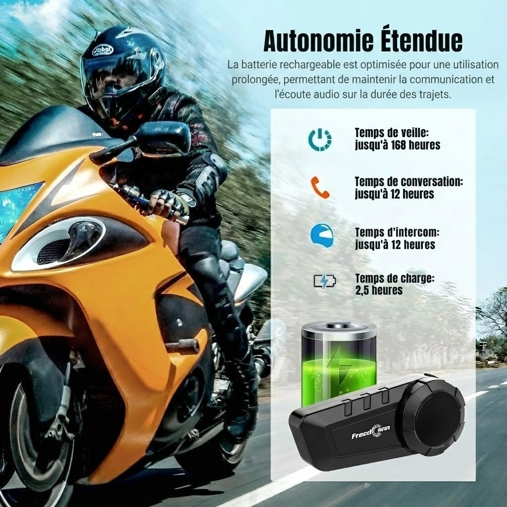 Intercom moto FreedConn KY Pro - utilisation route