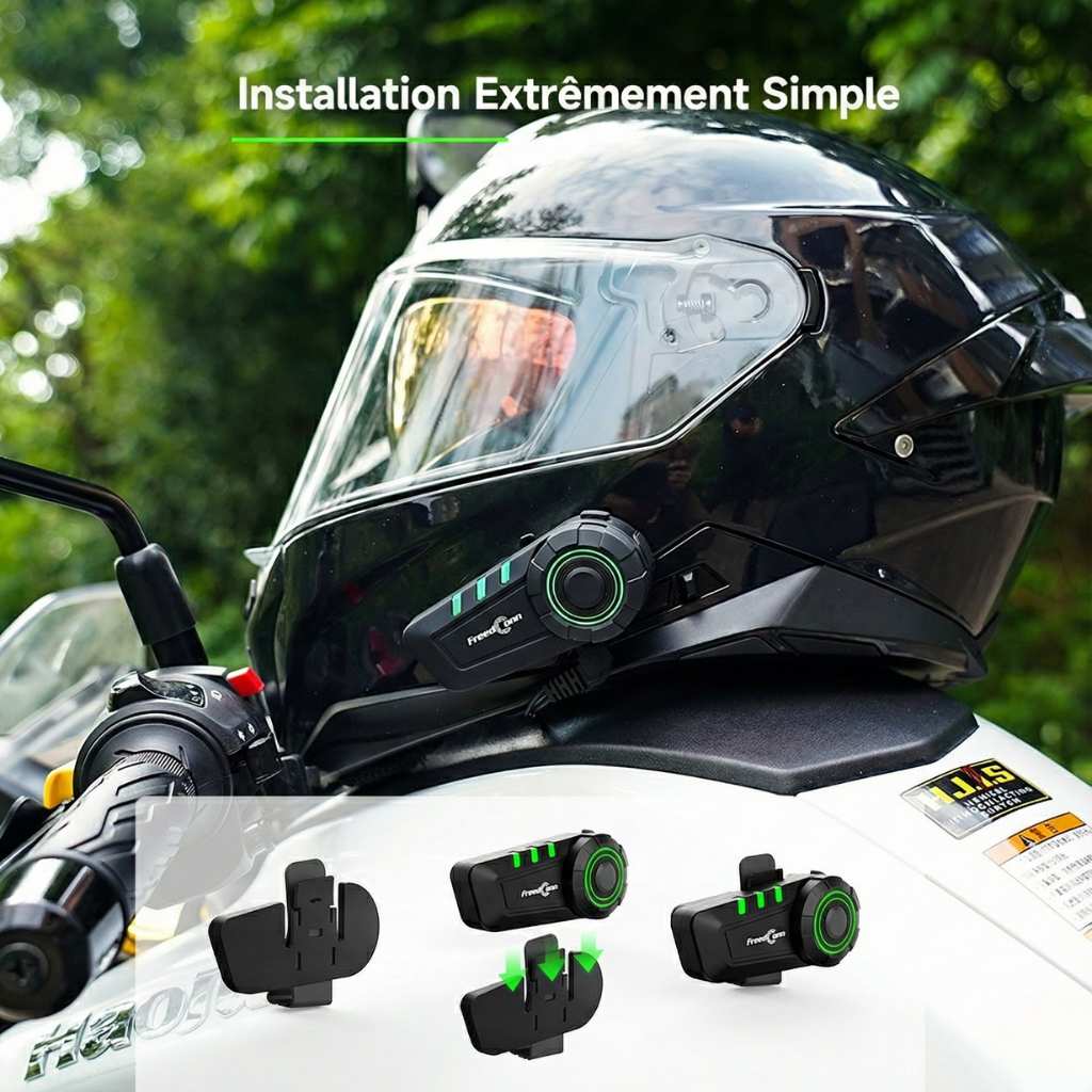 Intercom moto FreedConn KY V2 Audio Hi-Res - vue profil