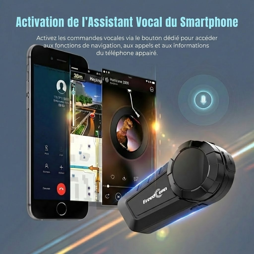 Intercom moto FreedConn KY Pro - vue dessous