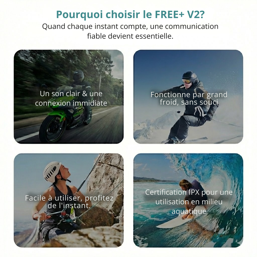 Intercom moto Mesh FreedConn FREE+ V2.0 - taille compacte