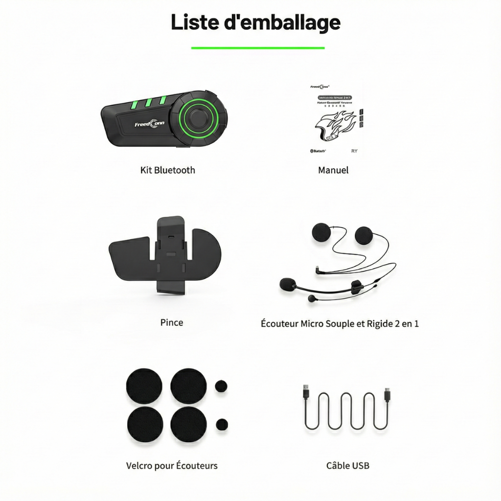 Intercom moto FreedConn KY V2 Audio Hi-Res - boutons
