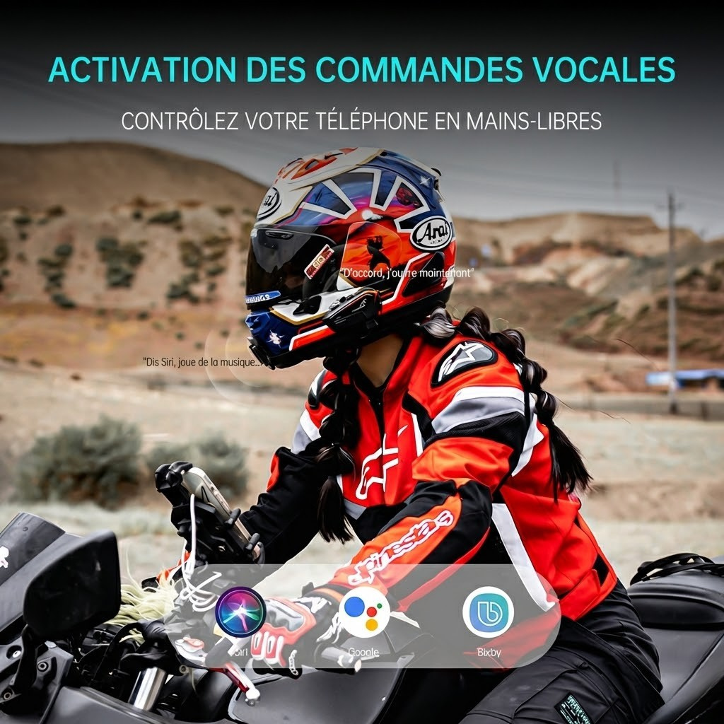 Intercom moto FreedConn F1 - vue arrière