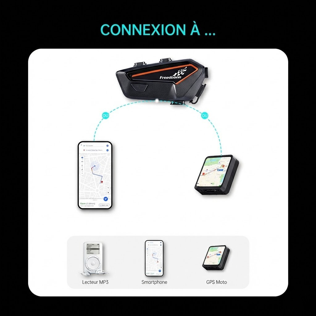 Intercom moto FreedConn F1 - en utilisation