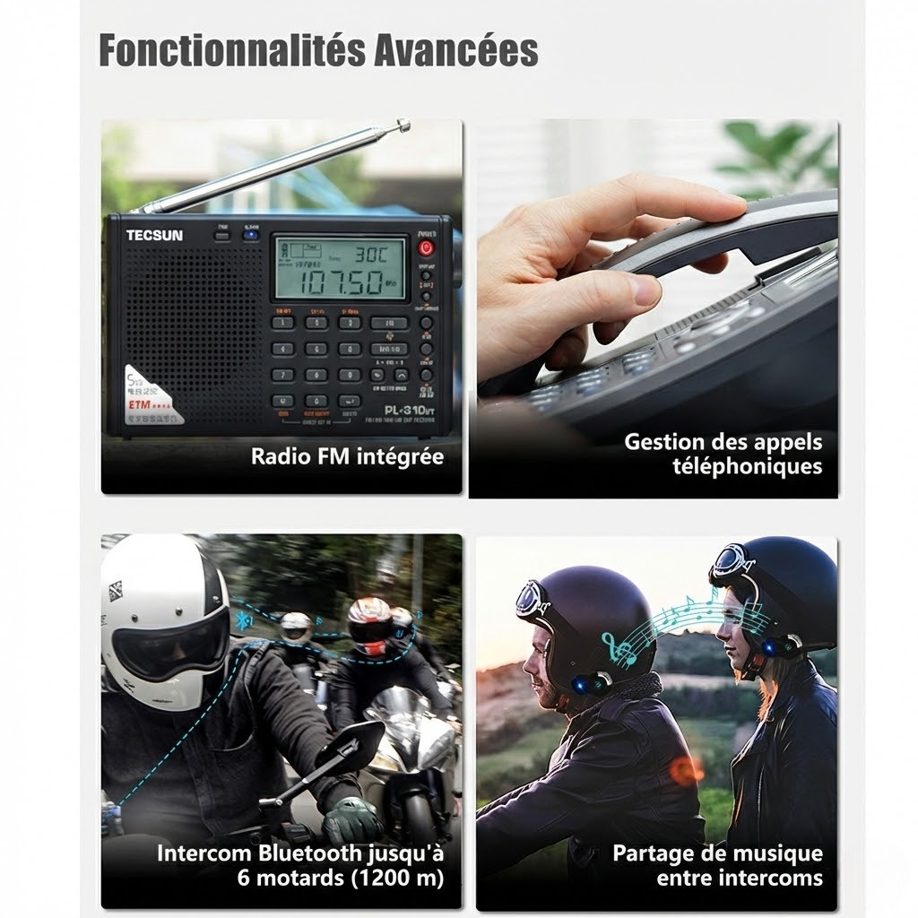 Intercom moto FreedConn T-MAX S PRO - vue arrière
