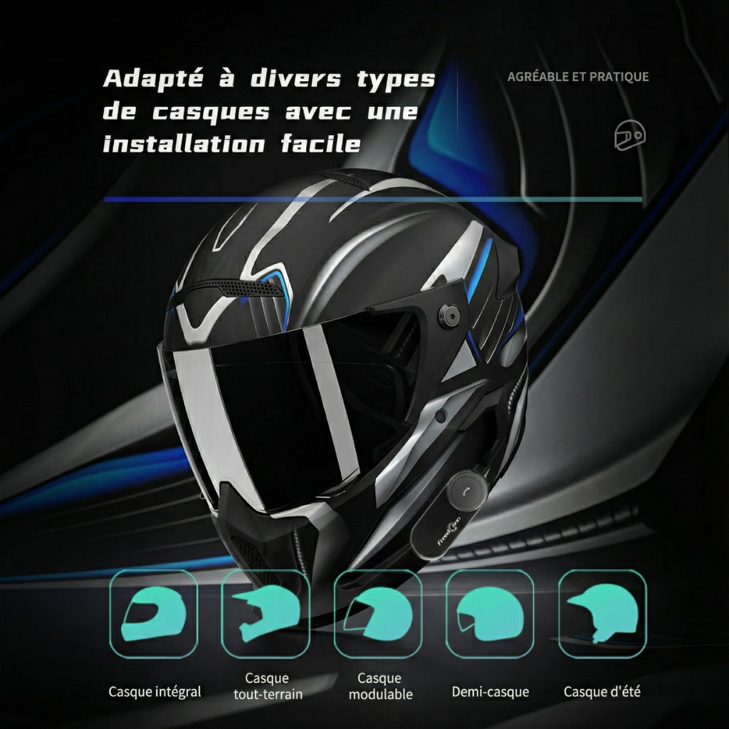 Intercom moto FreedConn T-COM V6 - boutons