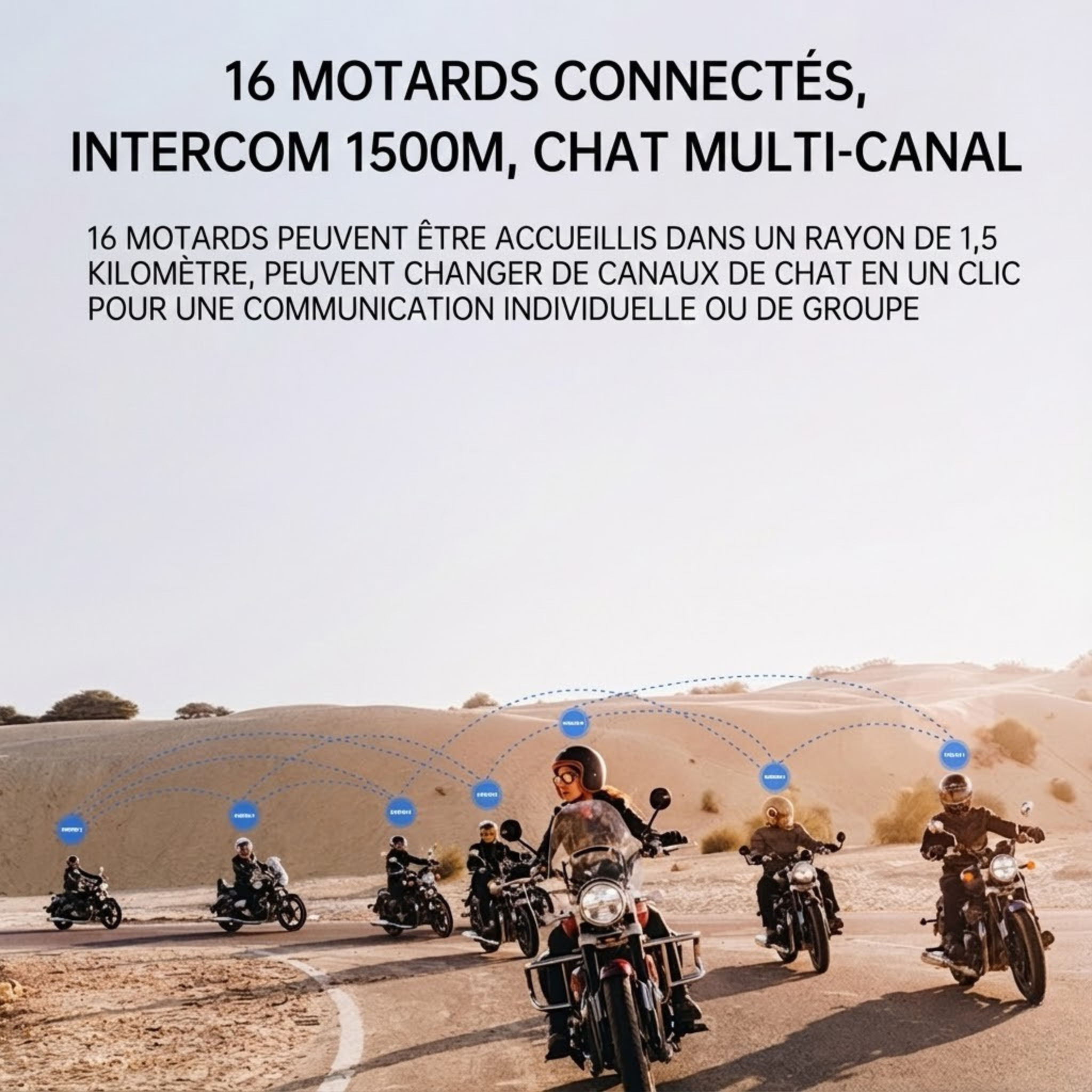 Intercom moto Mesh FreedConn FX Plus - en groupe