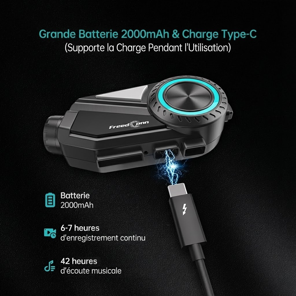 Intercom moto caméra FreedConn R3 Pro DUO - contenu du pack