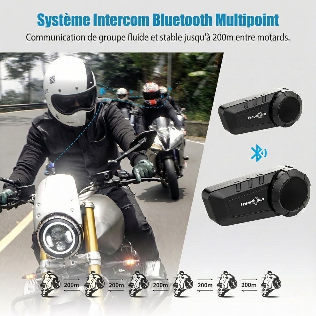 Intercom moto FreedConn KY Pro - boutons