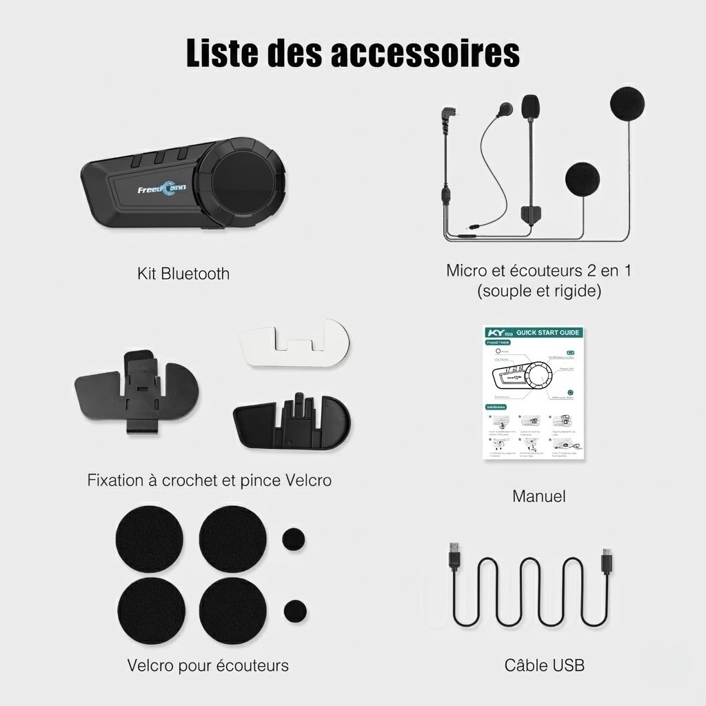 Intercom moto FreedConn KY Pro - vue profil
