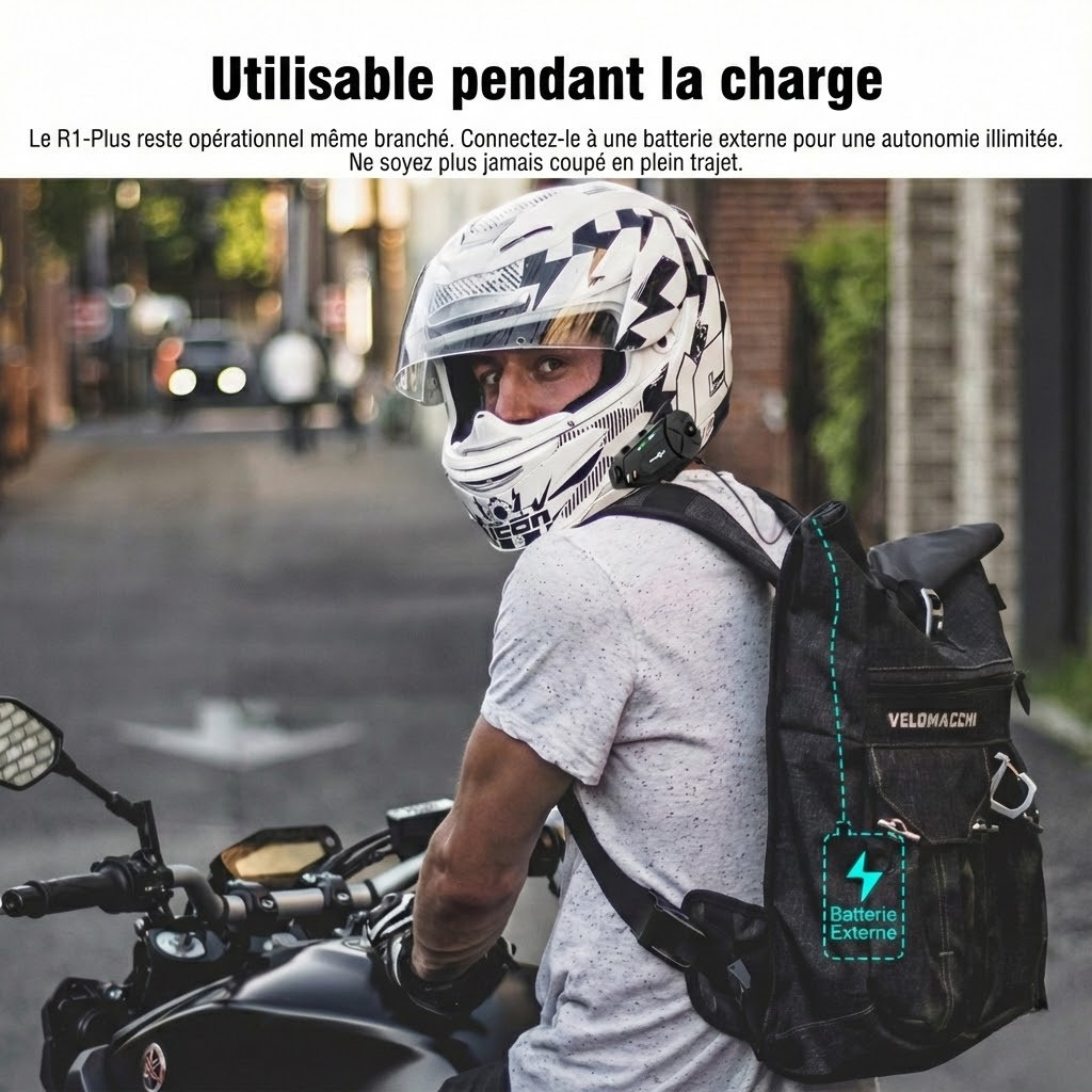 Intercom moto caméra FreedConn R1 Plus DUO - boutons