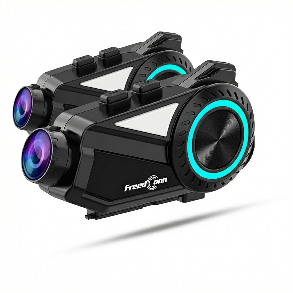 Intercom moto caméra FreedConn R3 Pro DUO - vue face